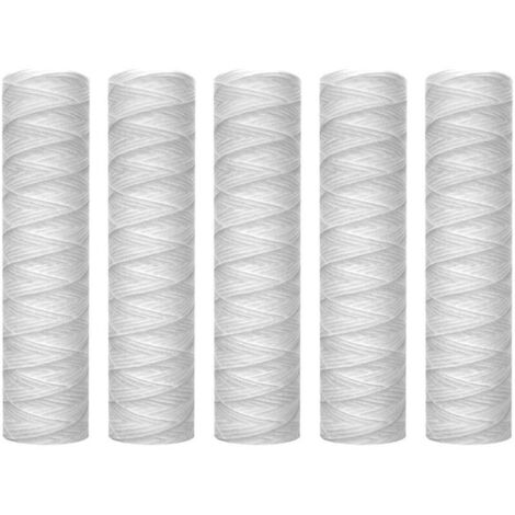 Cartucho de filtración de agua para sedimentos envueltos, 10 micras, 10 x 2,5 pulgadas, completo, repuesto universal para carcasa RO 10