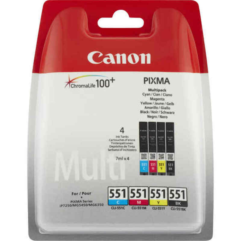 

Canon Cartucho de Tinta Original Canon CLI-551 MULTIPACK