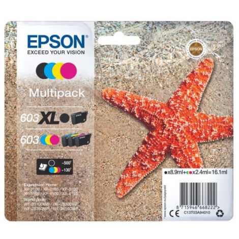 Cartucho de Tinta Epson Multipack 603xl 4 Colores