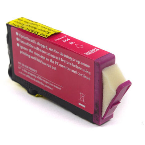 Cartucho de tinta magenta HP 364XL JetWorld (indica el nivel de tinta) Reemplazo remanufacturado CB324EE