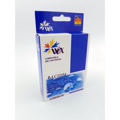 Cartucho de tinta magenta Wox Brother LC 225M, repuesto para LC225XLM