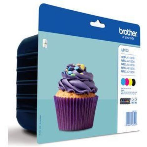 Cartucho de Tinta Original Brother LC-123 Multipack/ Cian/ Magenta/ Amarillo/ Negro