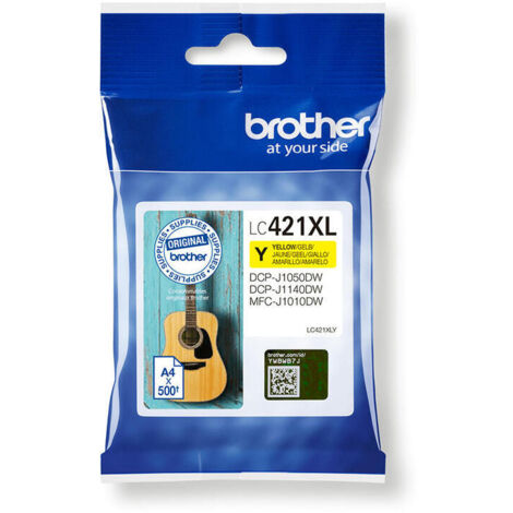 Cartucho de Tinta Original Brother LC421XL Alta Capacidad/ Amarillo