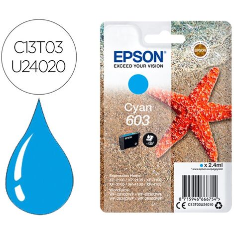 Cartucho de Tinta Original Epson 603 Cian