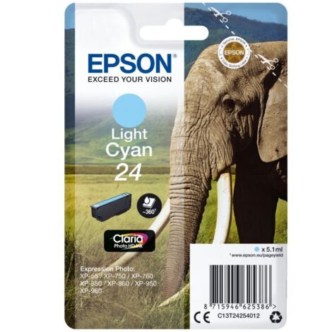 Cartucho de Tinta Original Epson C13T24254012 Cian Claro