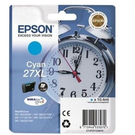 Cartucho de Tinta Original Epson nº27 XL Alta Capacidad/ Cian