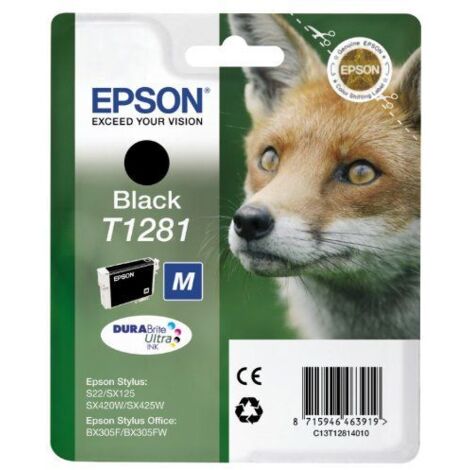 Cartucho de Tinta Original Epson T1281 Negro 8715946493138 S0204733 Epson