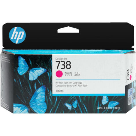 Cartucho de Tinta Original HP DESIGNJET 738 Magenta