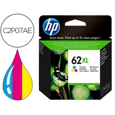 Cartucho de Tinta Original HP nº62 XL Alta Capacidad/ Tricolor