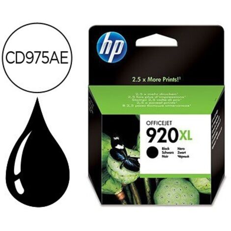 Cartucho de Tinta Original HP nº920 XL Alta Capacidad/ Negro