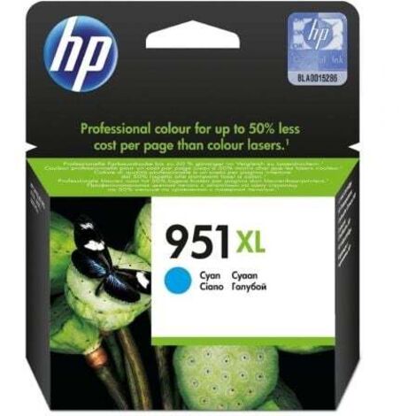 Cartucho de Tinta Original HP nº951 XL Alta Capacidad/ Cian