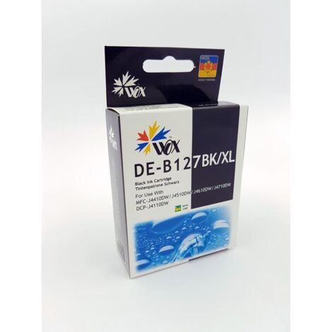 Cartucho de tinta Wox Black Brother LC 127BK XL, repuesto para LC127XLBk