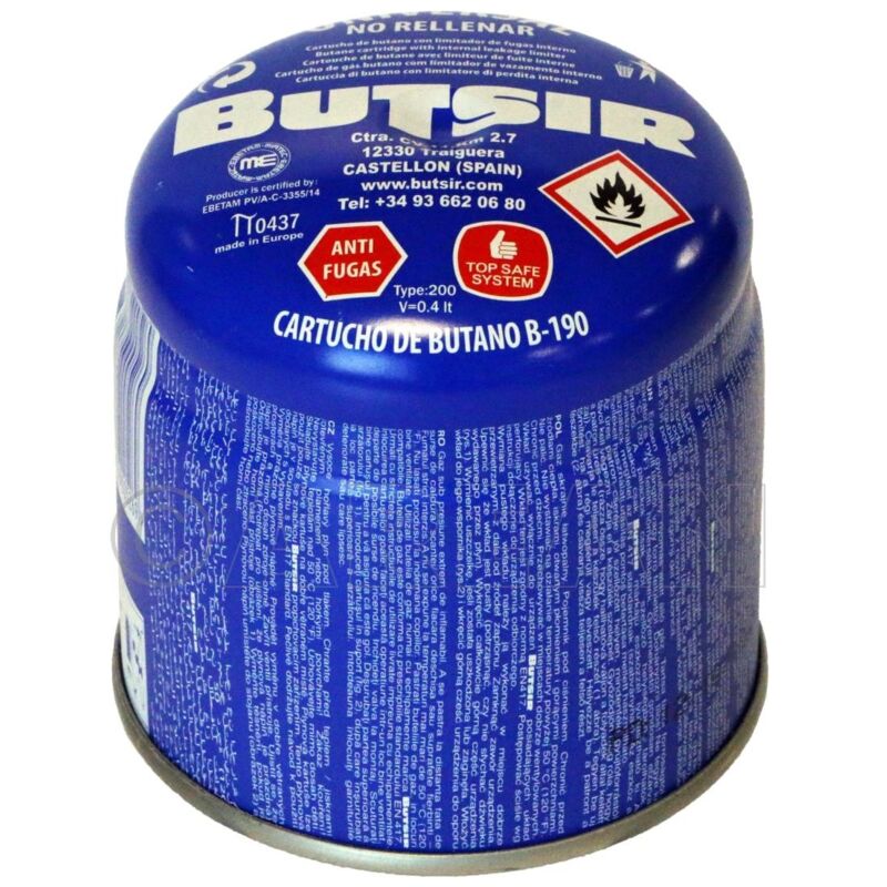 

Cartucho Gas 190 Grs Valvula