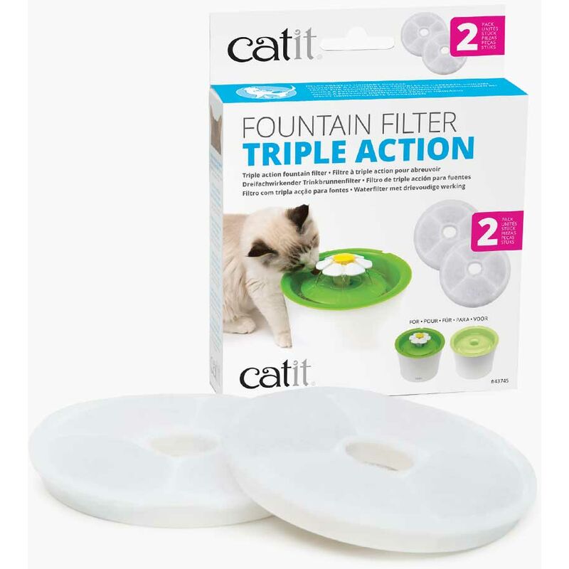 

filtro de triple acci�n para fuentes, 2 uds - Catit