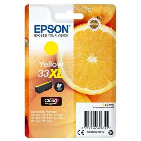 Cartucho tinta epson t336440 xl amarillo