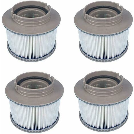 Cartuchos de filtro de repuesto MSPA para todos los modelos de piscina Whirlpool Spas, cartuchos de filtro con malla para spas de burbujas MSpa (4 piezas)
