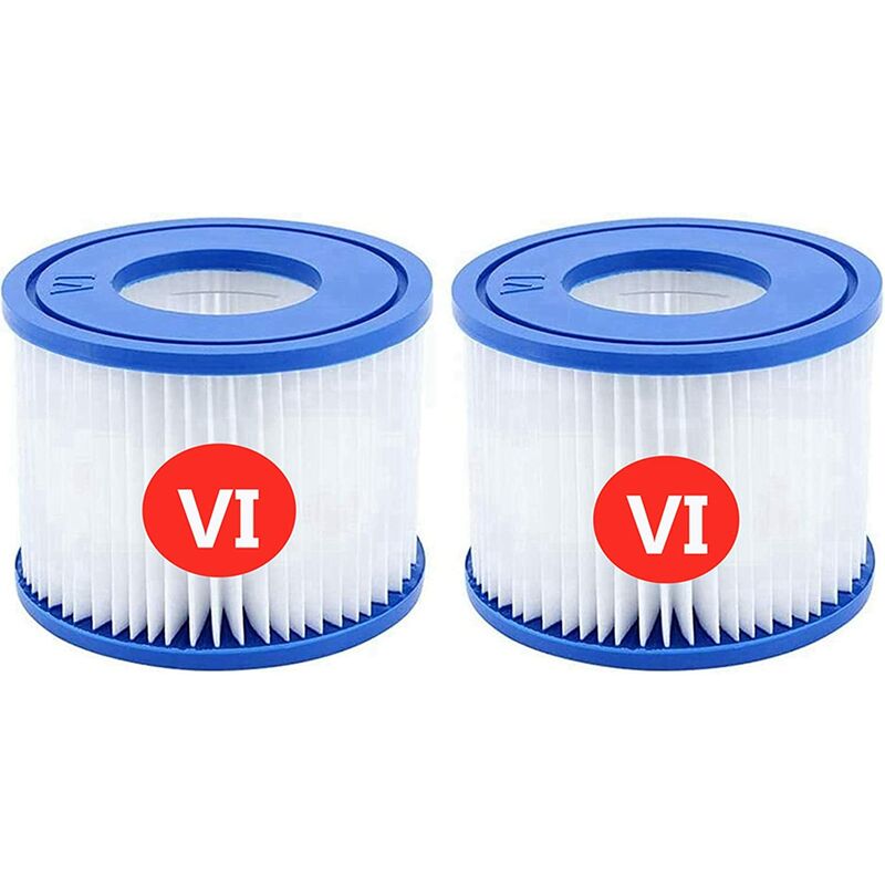 

Cartuchos de filtro de repuesto para Bestway VI, para Lay-Z-Spa Miami, para filtro de piscina Coleman SaluSpa 90352E (paquete de 2)