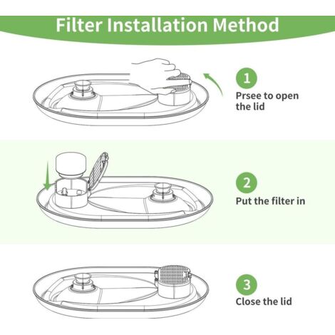 Cartuchos de filtro para bebederos de gatos, 8 cartuchos de repuesto para bebederos de acero inoxidable, aptos para gatos y perros.