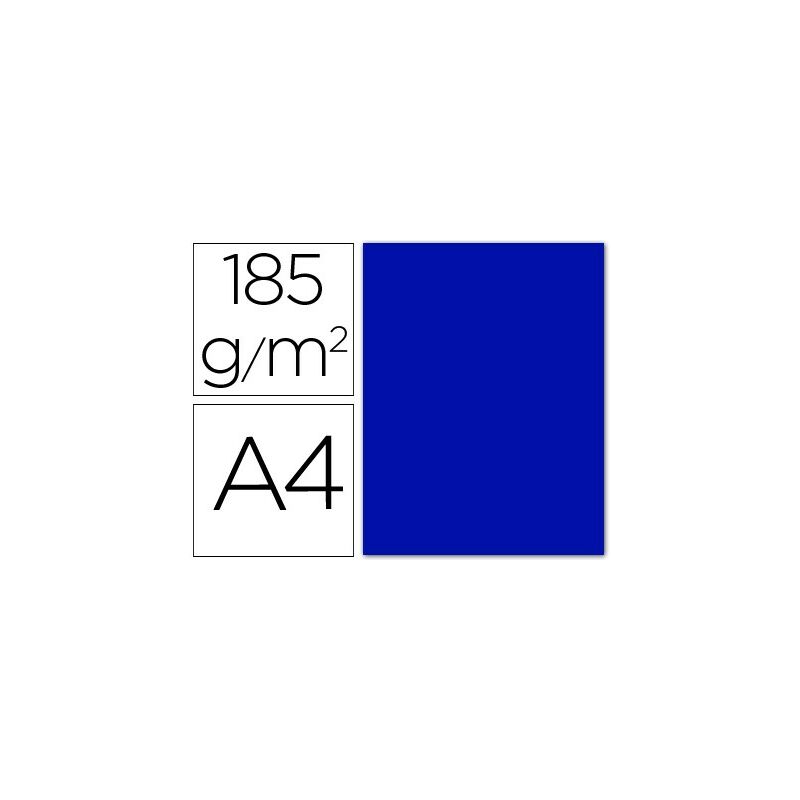 

Cartulina guarro din a4 azul ultramar 185 gr paquete 50 h