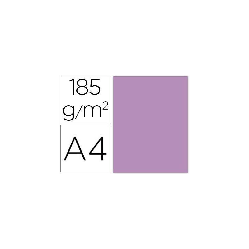 

Cartulina guarro din a4 malva 185 gr paquete de 50 h