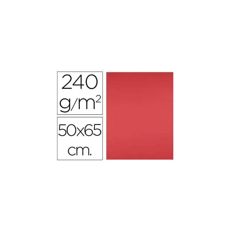 

Cartulina 50x65 cm 240g/m2 rojo (pack de 125 uds.) - Liderpapel