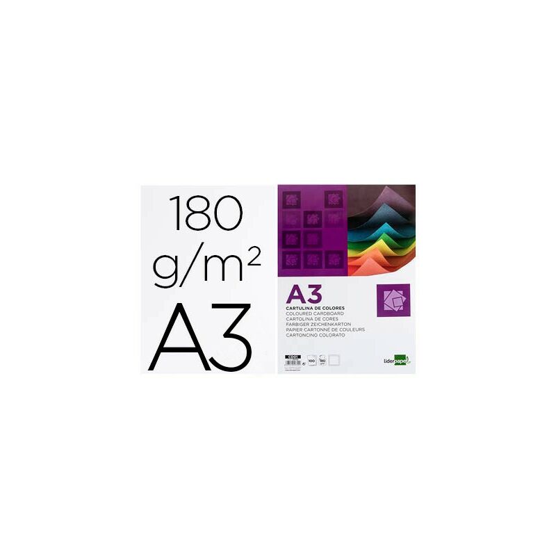 

Cartulina a3 180g/m2 blanco paquete de 100 - Liderpapel