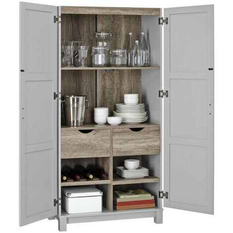Carver 64” Sideboard Storage Cabinet Unit Gray