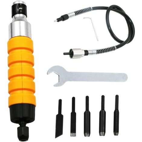 Carving Wood Chisels Tool Electric Drill Chuck Attachment Tube Flexible Handle