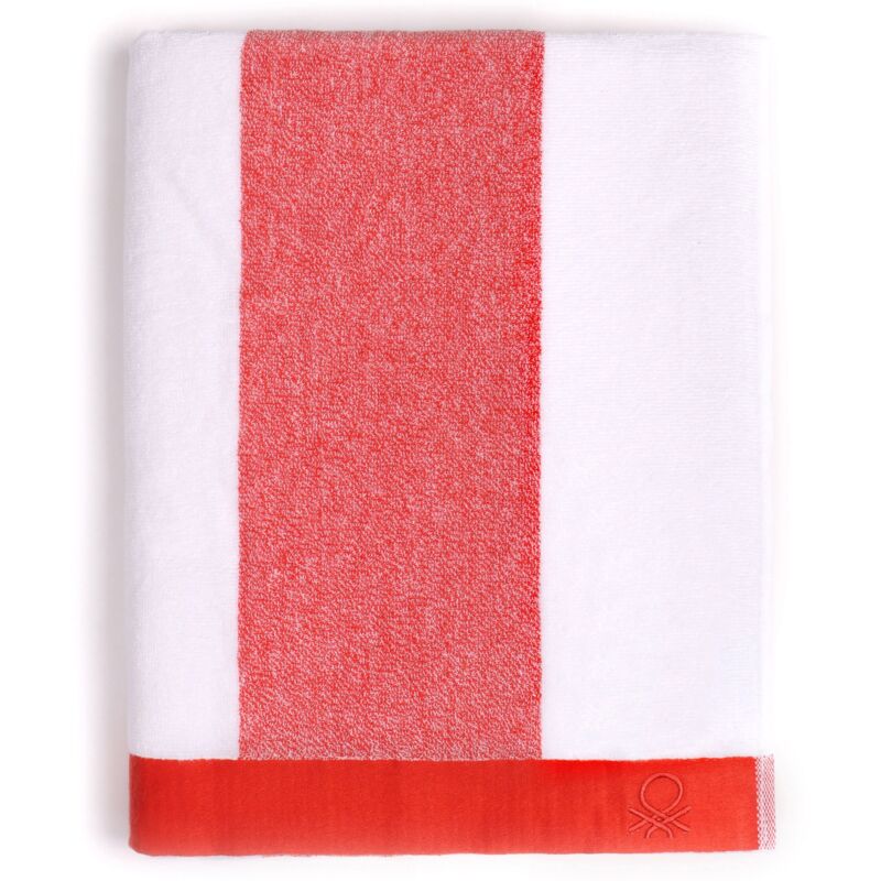 Casa Benetton 100 % coton 450 G/M2 serviette de plage ( 90X160 cm) rouge - Rouge
