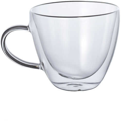 Casa collection set 2 tazze cappuccino vetro borosilicato 250 ml
