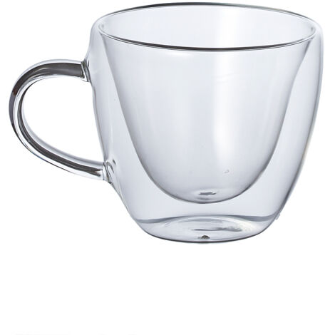 Casa collection set 2 tazze tè vetro borosilicato 160 ml
