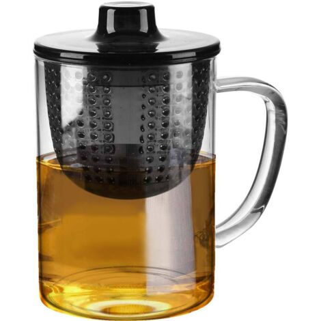 Casa collection tisaniera vetro borosilicato filtro tappo 400 ml