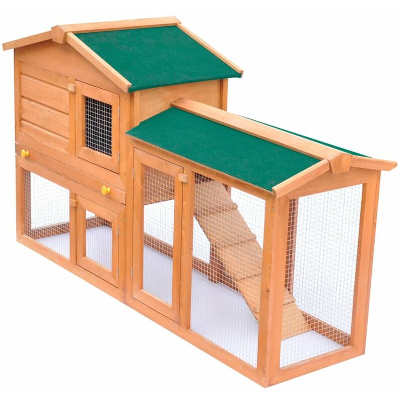 

Happyshopping - Casa de animales grande jaula conejera de madera