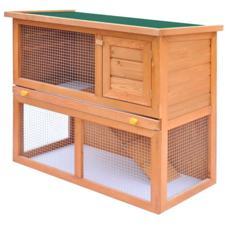 Casa de animales pequeños jaula conejera 1 puerta madera vidaXL