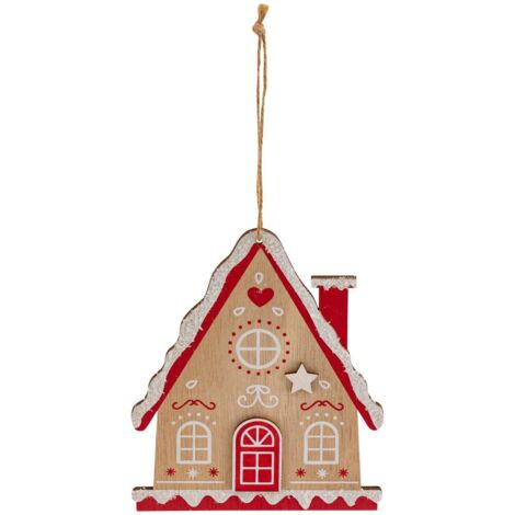 Casa de galletas de madera objeto H.15cm - Feeric lights & christmas