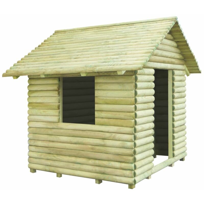

Happyshopping - Casa de juegos de madera de pino impregnada 167x150x151 cm