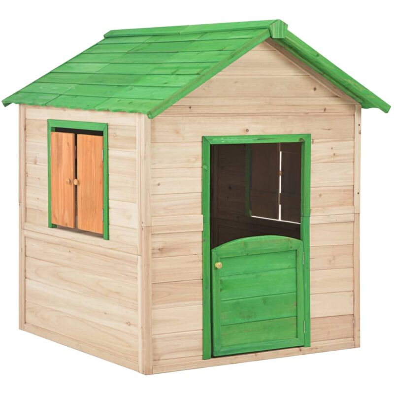 

vidaXL Madera Casa de Juegos de Niños Verde - Verde