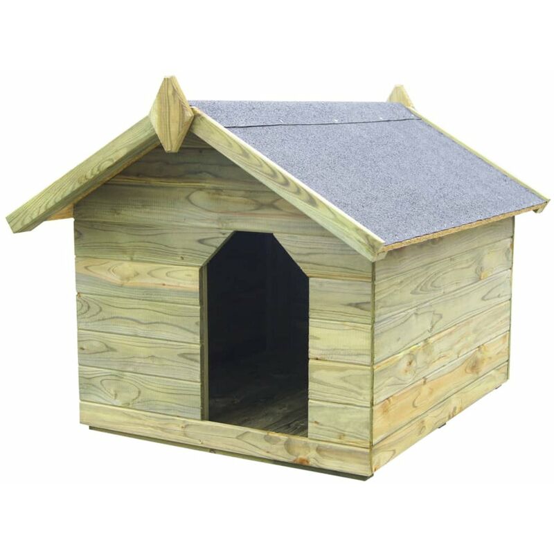 

Casa de perros de jardin tejado abierto madera pino impregnada