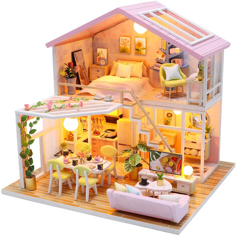 6 x Casa delle Bambole Miniatura arrotondata lunga legno stile Mandrini 5 