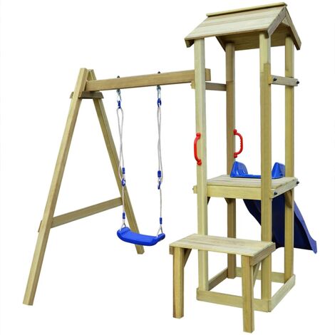 vidaXL Legno di Pino FSC Altalena da Esterni e Scivolo Gioco Giardino Bambini IT