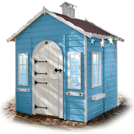 Casa in legno per bambini da esterno FORMENTERA. 170x170x207 cm. CASAS GREEN HOUSE . Casetta verniciata, trasporto compreso.