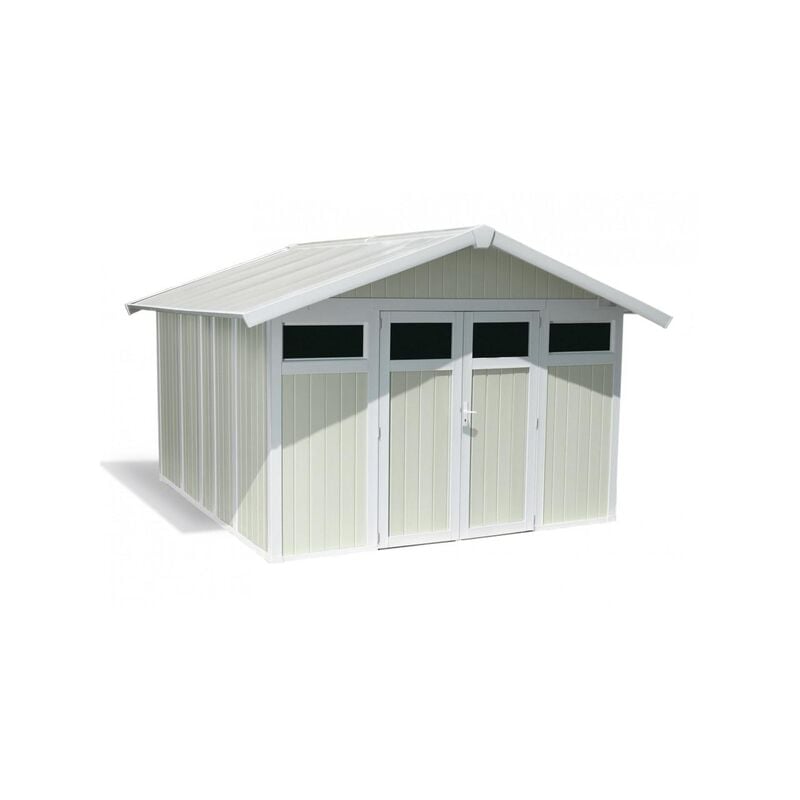 

Grosfillex - Caseta Jardín 11m² Modelo Utility Blanco /Gris-Verde - Blanco