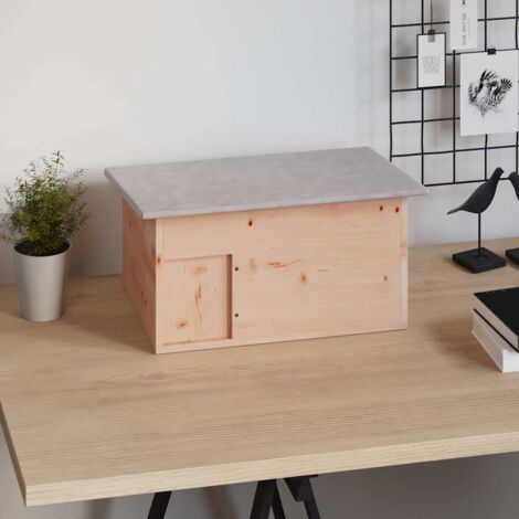 Casa para erizos de madera 45x33x22 cm