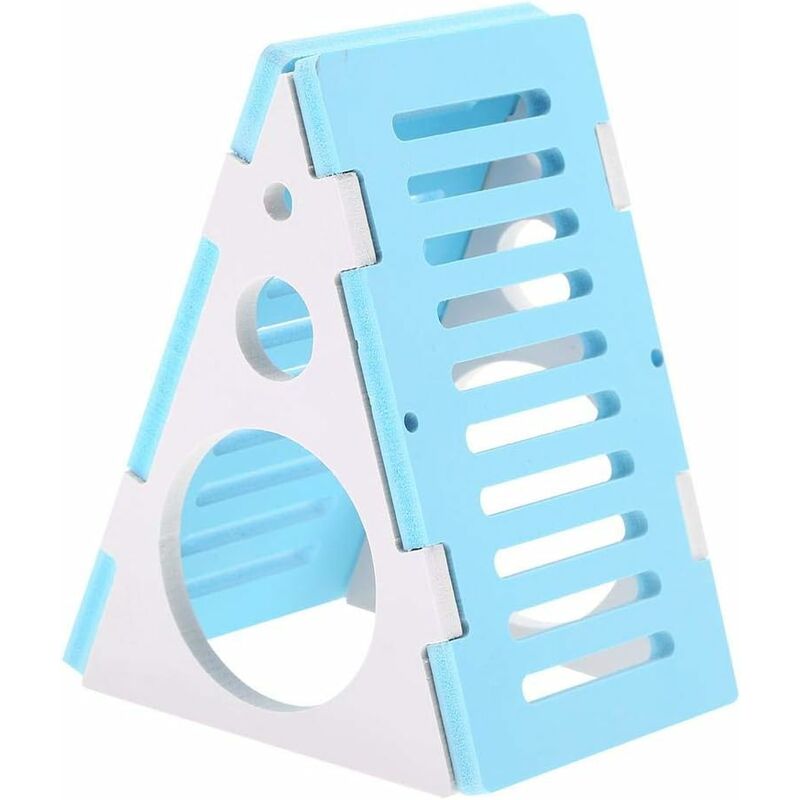 

Casa para hámster de madera y plástico para mascotas - Juguete lindo y moderno - Casa para hámster impermeable - Azul