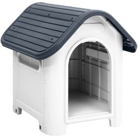 Casa para perro gris 59x75x66 cm polipropileno