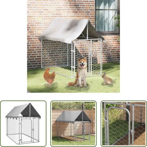 Casa para perros -  Perrera de exterior con tejado 200x100x150 cm