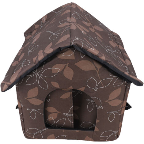 Casa per gatti da esterno, in tessuto resistente all'acqua, isolata dalle intemperie, per cani da rifugio per animali domestici all'aperto in inverno
