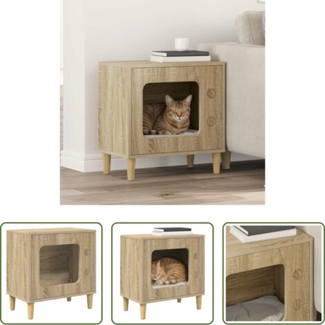 Casa per gatti in legno -  Casa per Gatti Sonoma 51 x 30 x 52 cm Legno multistrato