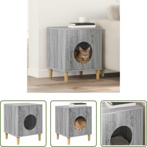 Casa per gatti moderna -  Casa per Gatti Grigio Sonoma 42,5 x 40 x 53 cm