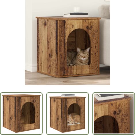 Casa per gatti moderna -  Casa per Gatti Legno vecchio 53 x 52 x 62 cm Legno multistrato